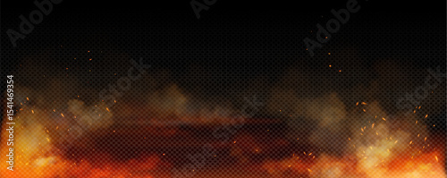 This captures the key elements: fire, glow, night, and the dramatic feel suggested by tags like inferno, smoke, and sky Let me know if you'd like a more abstract or artistic version