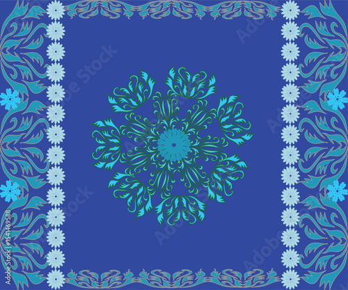 ornamental round frame for decoration , illustration and furnishings 