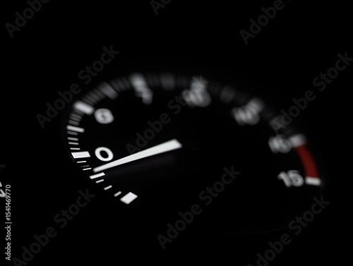Speedometer on black background