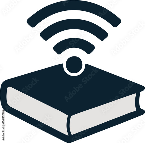 Wifi Logo - Digital books wireless knowledge transmission