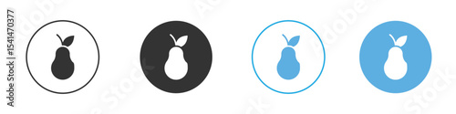 Pear icon Logo Template Design set