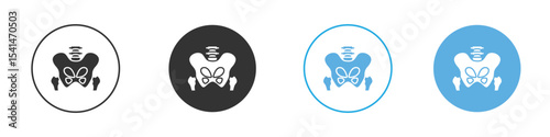 Pelvis icon Logo Template Design set