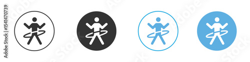 People Hula hop icon Logo Template Design set