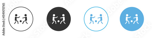 People playing Ball icon Logo Template Design set