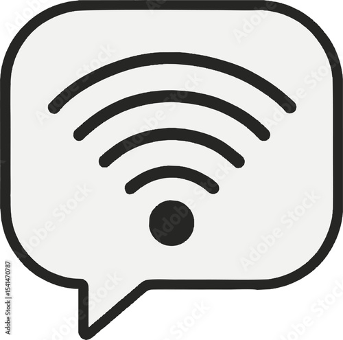 Wifi Logo - Internet signal inside a speech bubble