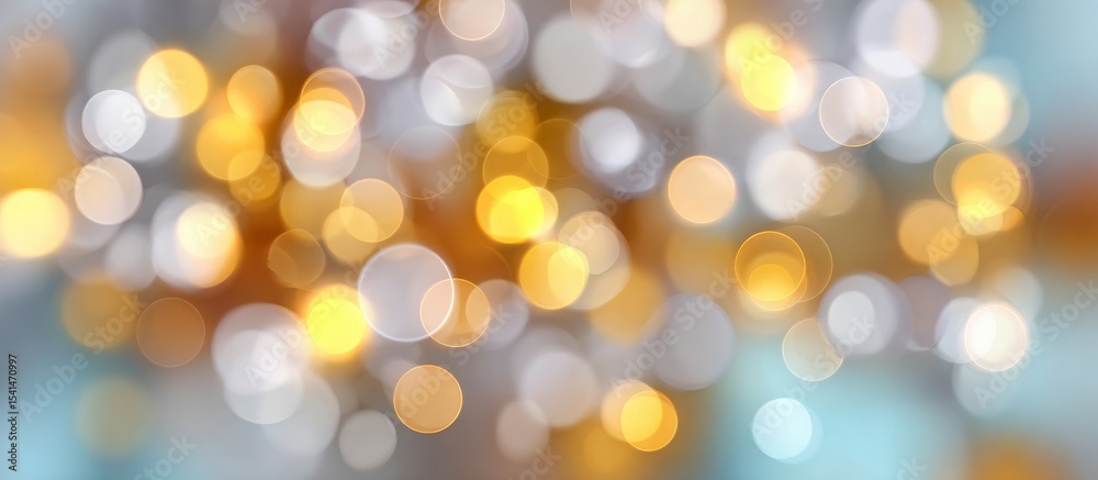 Abstract Bokeh Background With Golden And White Lights Abstract Bokeh Background With Golden And White Lights