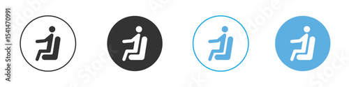 Person seat icon Logo Template Design set