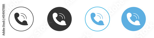 Phone call icon Logo Template Design set