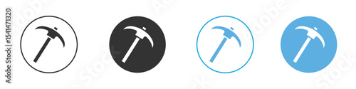 Pickaxe icon Logo Template Design set