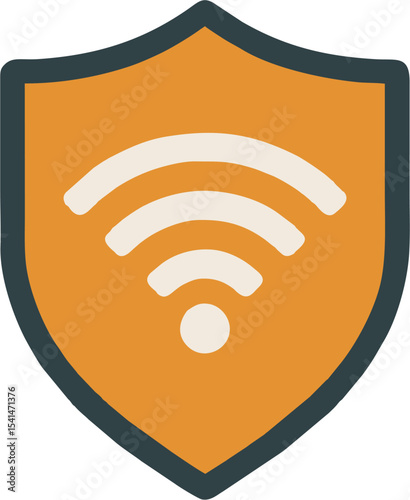 Wifi Logo - Secure WiFi on a shield background