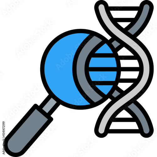 Genetic Testing lineal color icon