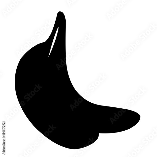 Banana silhouette vector