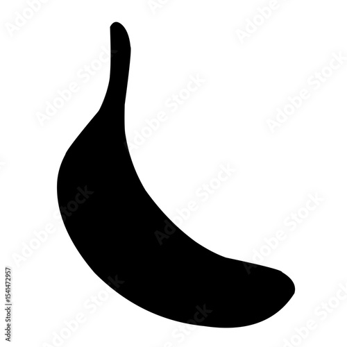 Banana silhouette vector