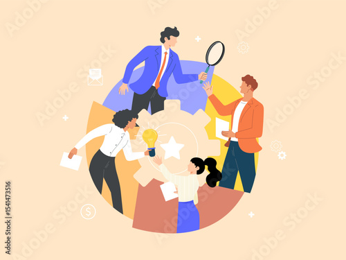 Teamwork and team cooperation for effective work lead to success