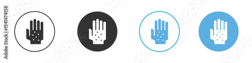Rash hand icon Logo Template Design set