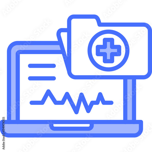 Electronic Medical solid icon