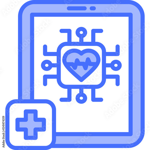 Ai Diagnosis solid icon