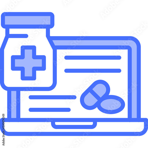 Online Prescription solid icon