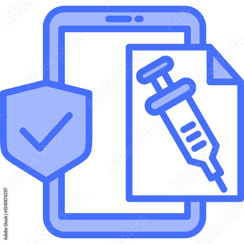 Digital Vaccine solid icon