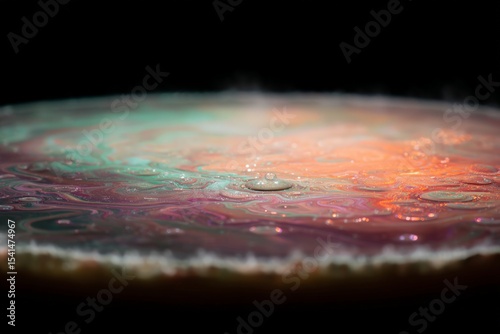 Abstract Colorful Liquid Art With Water Drop