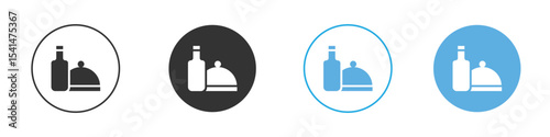 Room service icon Logo Template Design set