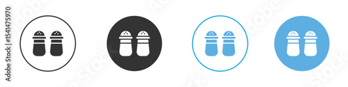 Salt pepper icon Logo Template Design set