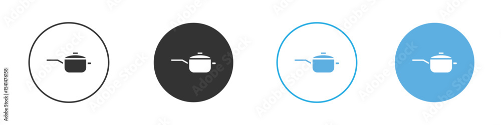 Obraz premium Sauce pan icon Logo Template Design set