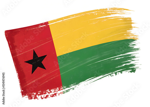 Guinea-Bissau Flag isolated on a transparent background