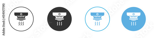 Sensor smoke icon Logo Template Design set