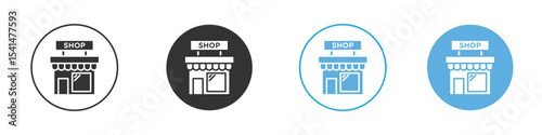 Shop icon Logo Template Design set