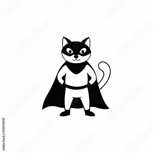 cat in a superhero cape