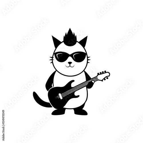  cat rock guitar player