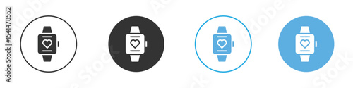 Smart watch icon Logo Template Design set