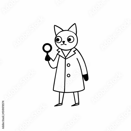 cartoon cat with a stethoscope