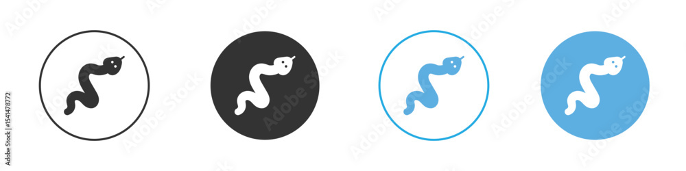 Obraz premium Snake icon Logo Template Design set