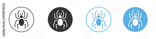 Spider icon Logo Template Design set