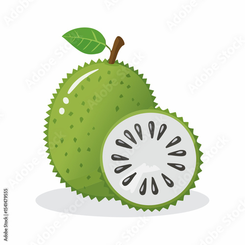 Isolated vector illustration of fresh green kiwi fruit slices, perfect for healthy diet and tropical food designs
