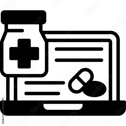Online Prescription mixed icon