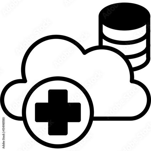 Medical Cloud Storage mixed icon