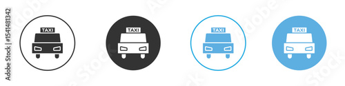 Taxi icon Logo Template Design set