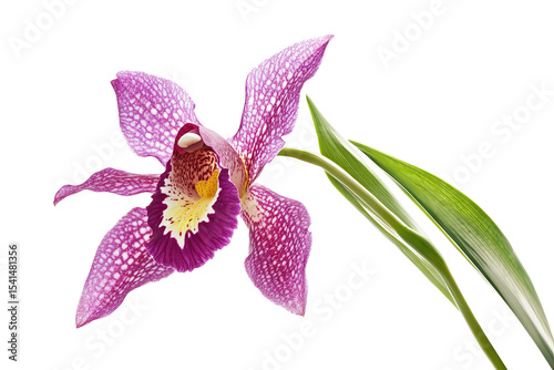 High-resolution zygopetalum orchid flower cluster clipart on transparent png background for seamless botanical cutouts, wedding invitations, sublimation prints and digital design projects