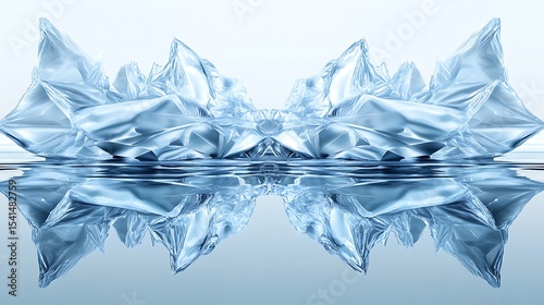 melting ice on the water