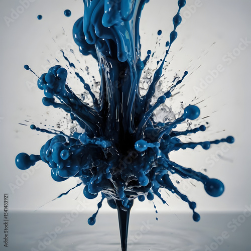 blue ink splash