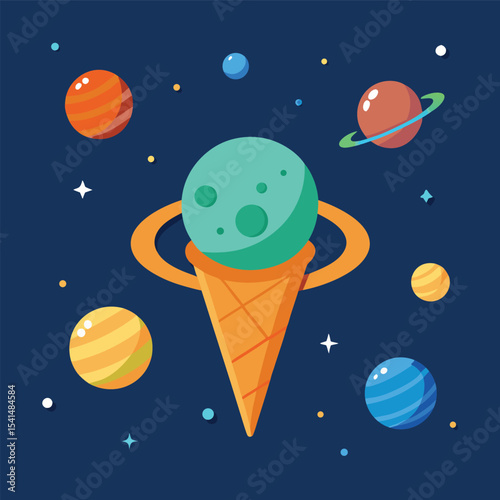 ice cream with cone
