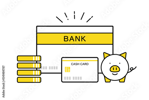 銀行預金をイメージしたイラスト