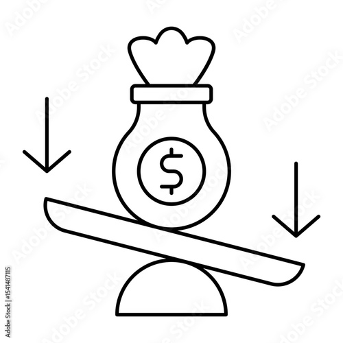 Financial Imbalance outline icon