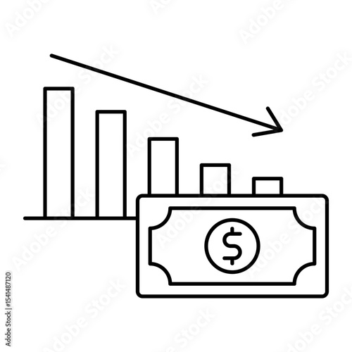 Budget Decline outline icon
