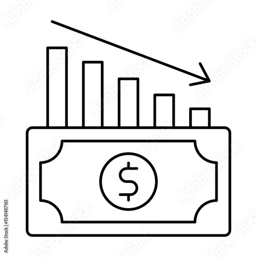 Budget Decline outline icon