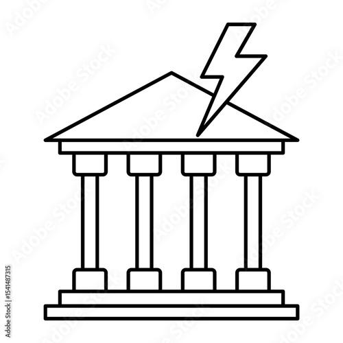 Bank Failure outline icon