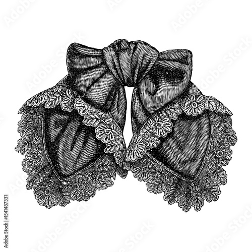 Victorian fashion line drawing women fashion accessories 